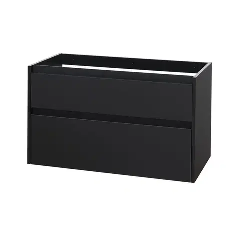 Kúpeľňový nábytok Mereo Opto, kúpeľňová skrinka 100 cm, čierna CN942SN