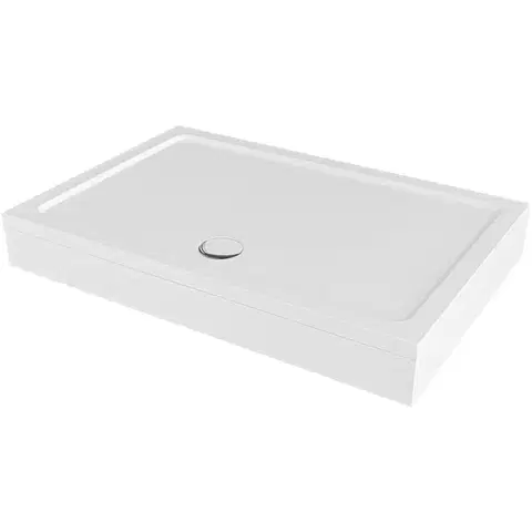 Vane CERANO - Sprchová vanička obdĺžniková Brio - SMC/minerálny kompozit - štruktúrovaná biela - 120x90x4 + 2x čelný panel + nožičky CER-288728