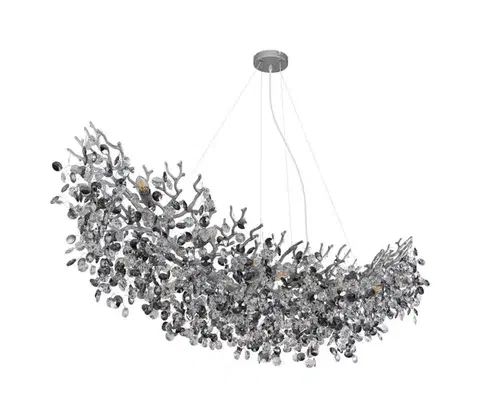 Svietidlá Globo 64138H4S - Luster na lanku QUEENA 16xE14/40W/230V strieborný 64138H4S