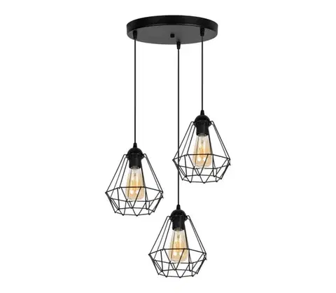 Svietidlá HEXE Luster na lanku DIAMENT 3xE27/60W/230V 0060