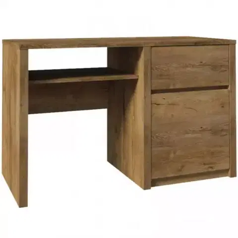 Moderné kancelárske stoly Písací stôl Montana B1 tmavý dub lefkas
