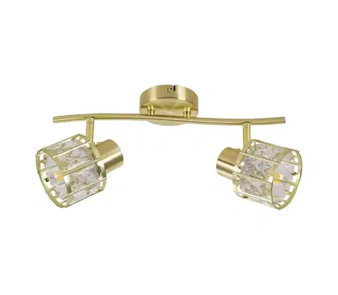 Svietidlá  Prisadený luster ZAHARA 2xE27/10W/230V zlatý 336965