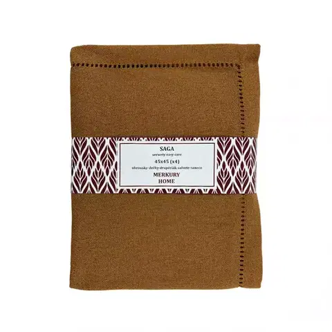 Bytový textil Obrúsok SAGA horčicová 45x45 easy care