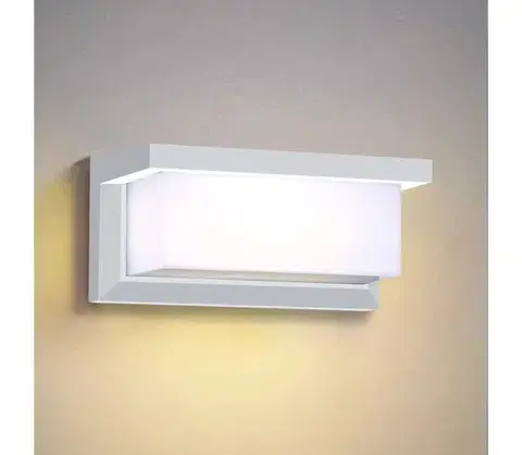 Svietidlá BRILAGI - Vonkajšie nástenné svietidlo BRICKY 1xE27/60W/230V biela IP54 BRI191