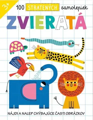 Nalepovačky, vystrihovačky, skladačky 100 stratených samolepiek - Zvieratá