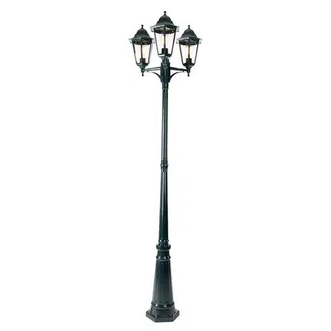 Vonkajšie svietidlá Rustikálna vonkajšia lampa tmavozelená 3-svetlo IP44 - New Orleans