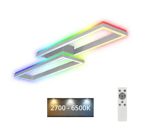 Svietidlá Brilo - LED RGBW Stmievateľný prisadený luster FRAME 2xLED/21W/230V 2700-6500K+ DO 3754-019