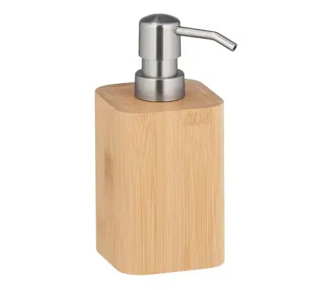 Svietidlá WENKO 24747100 - Dávkovač mydla BAMBUSA 9,3x16,5 cm hnedý 24747100