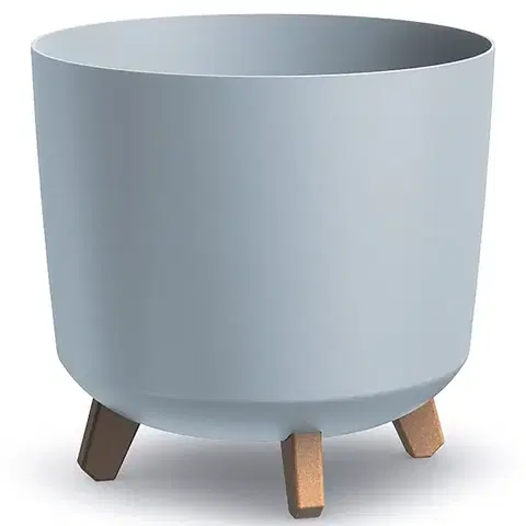 Kvetináče a truhlíky NABBI DGTL300L plastový kvetináč na nožičkách 29,8 cm svetlosivá