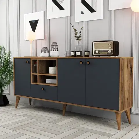 Komody Konzolový stolík Napoli - Anthracite