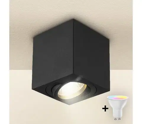 Svietidlá BRILAGI - LED RGBW stmievané bodové svietidlo MIA 1xGU10/4,8W/230V 84x80 mm čierna BG0594+AI2382