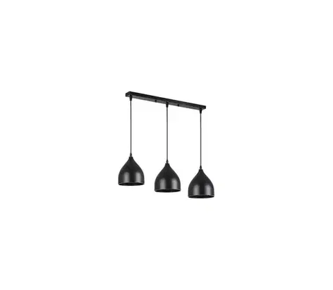 Svietidlá  Luster na lanku COMO 3xE27/60W/230V čierna ZS COMO TRIPLE BLACK