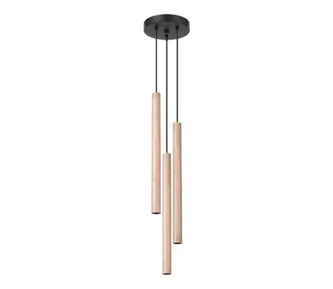 Svietidlá  SL.1268 - Luster na lanku PASTELO 3xG9/8W/230V drevo SL.1268