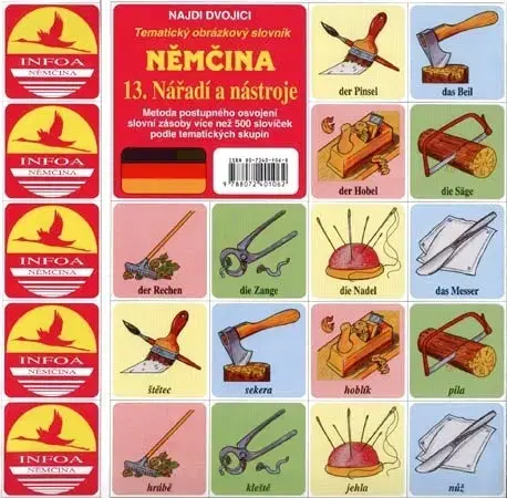 Gramatika a slovná zásoba Najdi dvojici - Němčina - 13. Nářadí a nástroje - Kolektív autorov