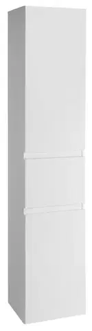 Kúpeľňový nábytok AQUALINE - ALTAIR vysoká skrinka s košom 40x184x31cm, biela AI185R