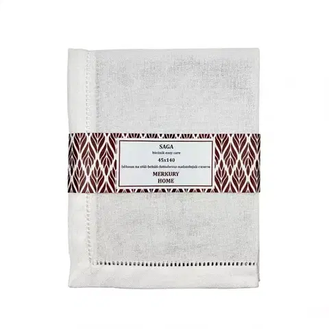 Bytový textil Behúň SAGA ecru 45x140 easy care