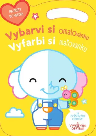 Nalepovačky, vystrihovačky, skladačky Vybarvi si omalovánku Slon/Vyfarbi si maľovanku Sloník