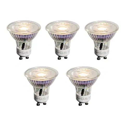 LED osvetlenie Sada 5 GU10 50mm LED žiaroviek číra 3,5W 330 lm 3000K