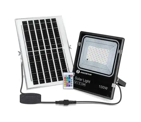 LED osvetlenie  B.V.  - LED RGB Stmievateľný solárny reflektor LED/100W/3,2V IP66 + DO B1020133F