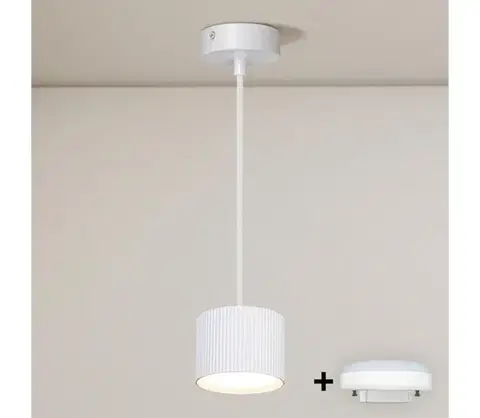 Svietidlá BRILAGI - LED Závesné svietidlo na lanku STRIPY 1xGX53/15W/230V biela WO-GX-07-WHT-OEM