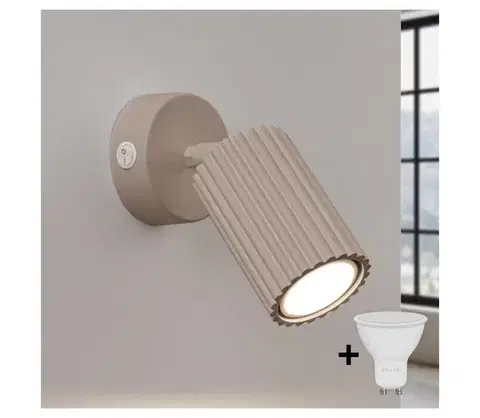 Svietidlá BRILAGI - LED nástenné bodové svietidlo CRESTO 1xGU10/10W/230V taupe BR.1762