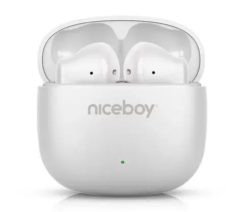 Predlžovacie káble Niceboy Beans 4 POP - Bezdrôtové slúchadlá 200 mAh + 2x 30 mAh IPX4 biela beans-4-pop-white