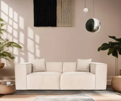 Pohovky a gauče Dvojmiestna pohovka Lora 2 Seater - Cream