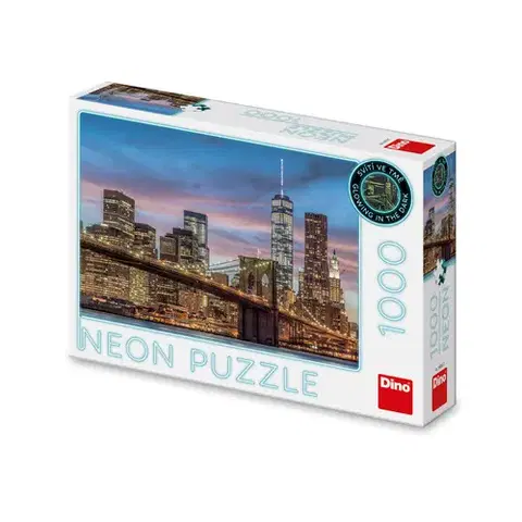 1000 dielikov Dino Toys Puzzle New York 1000 neon Dino