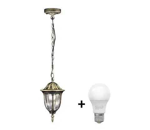 Svietidlá  LED vonkajší luster FLORENCJA 1xE27/10W/230V IP43 SA0391+BG0208