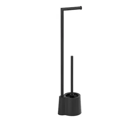Svietidlá WENKO 23804100 - WC kefa AVOLA 13x70 cm nerez/čierna 23804100