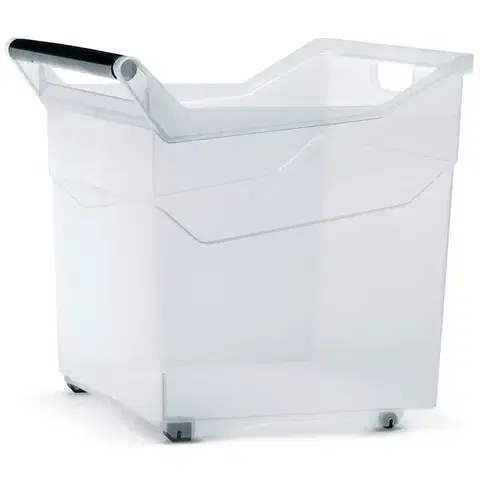 Úložné boxy NABBI NUK5H plastový úložný box na kolieskach 44 l priehľadná
