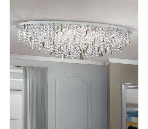 Svietidlá Orion - Krištáľové stropné svietidlo CRYSTALRIVER 21xG9/40W/230V lesklý chróm DLU 2517/120x45 chrom