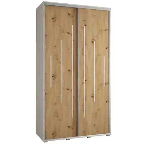 Šatníkové skrine Skriňa 45 Canaris 12 130 biela/artisan/silver
