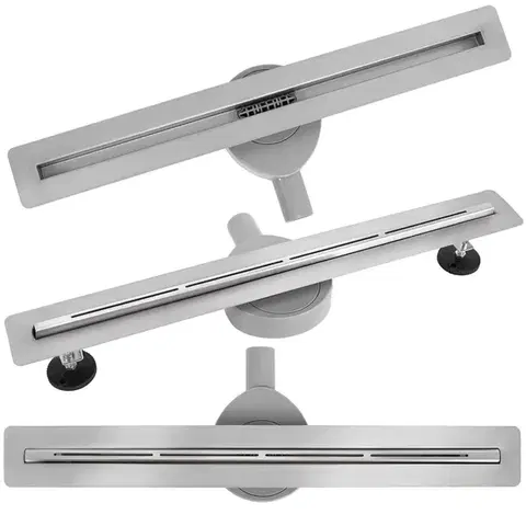 Sprchové žľaby REA - Odtokový žľab FILO Nickel Brush 80 KPL-G6802