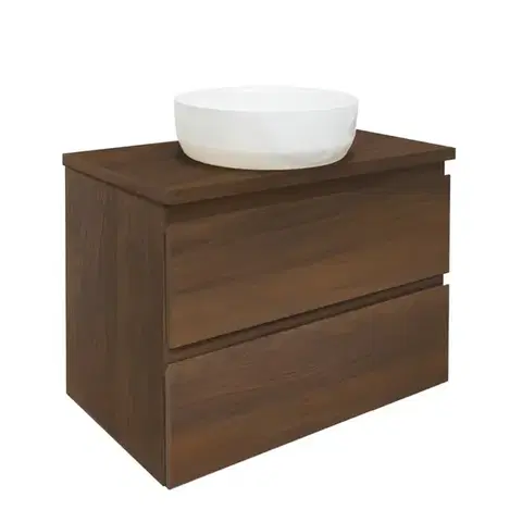 Kúpeľňový nábytok Kúpeľňová skrinka s krycou doskou SAT B-Way 59x50x45 cm orech mat BWAY260NUTDESK BWAY260NUTDESK