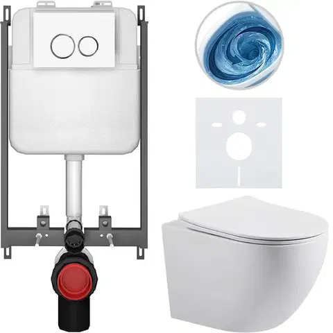 Záchody CERANO - Kompletný WC set Basic/Cesso - biela lesklá - WC tlačidlo Dualo/Biela - na zamurovanie - 49x36 CER-8050BD85971