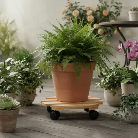 Záhradné kvetináče ArtTruAn Podstavec pod kvetináč | okrúhly 30 cm