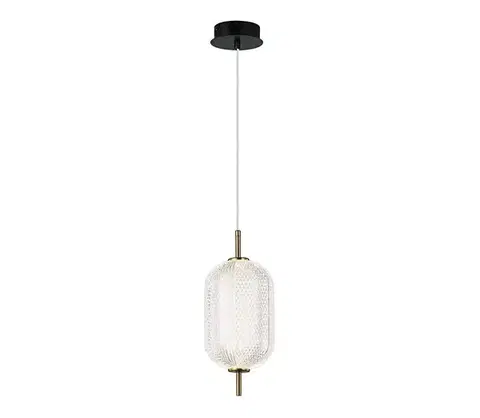 Svietidlá Viokef Lighting LED luster na lanku PELLUCID LED/11W/230V zlatá/priehľadná 4297600
