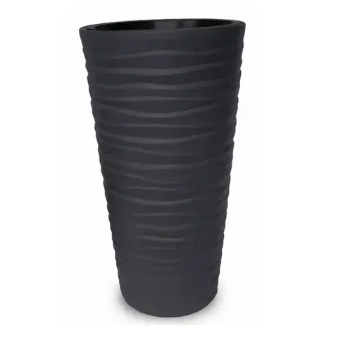 Záhrada Kvetináč BORA HIGH 30x66H antracit + vložka