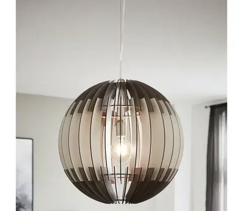 Svietidlá Eglo 63256 - Luster na lanku OLMERO PRO 1xE27/60W/230V pr. 40 cm šedá/biela 63256