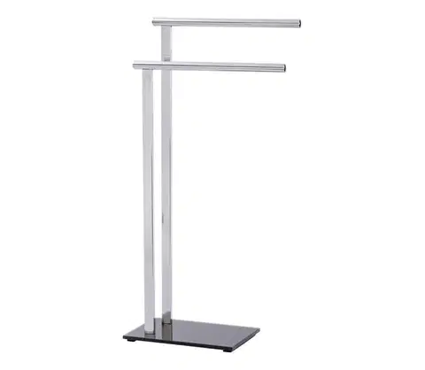 Svietidlá WENKO 22090100 - Stojan na uteráky LAVA 42x81 cm nerez/strieborná/čierna 22090100