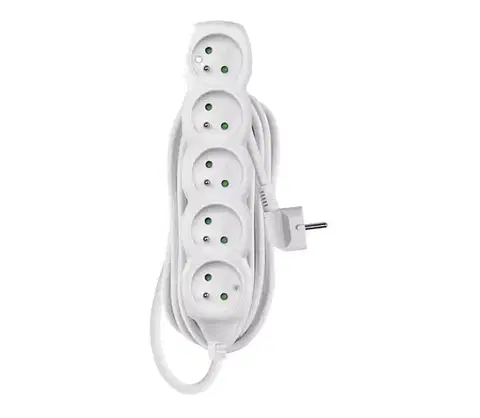 Predlžovacie káble  P0510R 10m 5 zásuviek