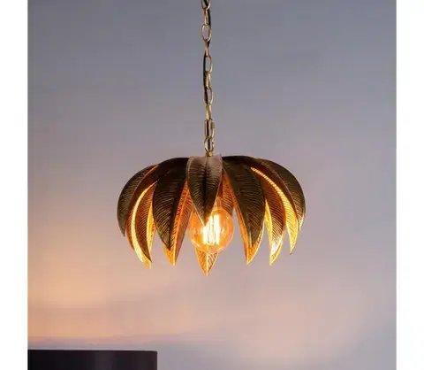 Svietidlá Där Lighting Där Lighting CAR0135 - Luster na reťazi CARA 1xE27/60W/230V zlatý CAR0135