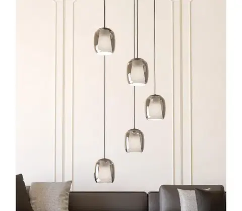 Svietidlá Eglo 901194 - Luster na lanku CIAMPINO 5xE27/28W/230V šedá 901194