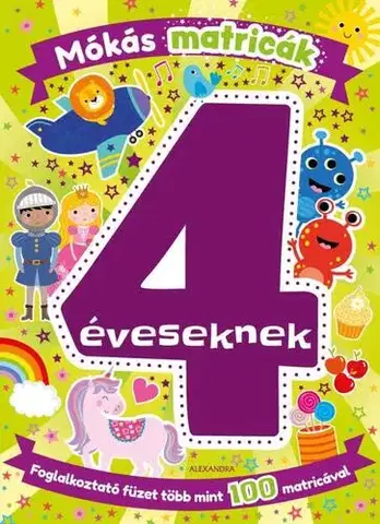 Nalepovačky, vystrihovačky, skladačky Mókás matricák 4 éveseknek