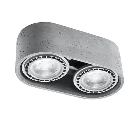 Svietidlá  Stropné svietidlo BASIC AR111 2xGU10/40W/230V betón SL.0882