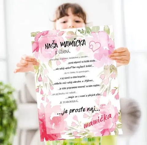 Tabuľky s venovaním (darčeky) Darček pre maminu - Prekvapenie od najlepších detí na svete - tabuľka
