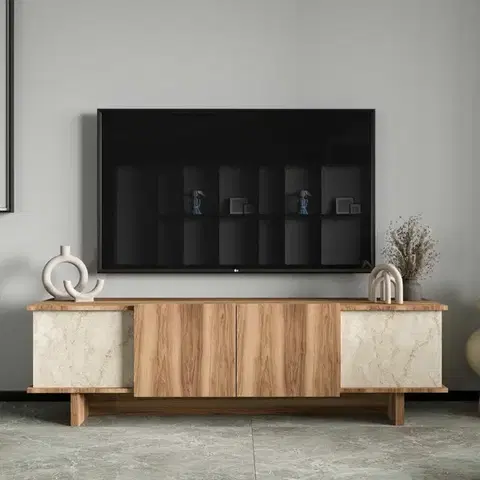Konferenčné stolíky Televízny stolík Diana Travertine and Walnut