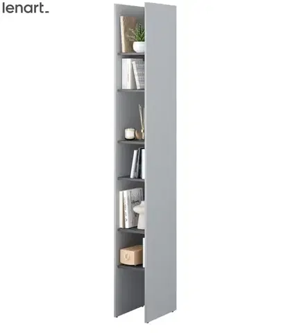 Nábytok Dig-net nábytok Regál Lenart BED CONCEPT BC-24 | sivá / grafit