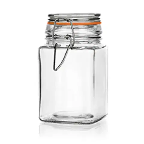 Dekorácie a bytové doplnky Sklenená hermetická dóza Kadrat Lina 260 ml 04k6826o